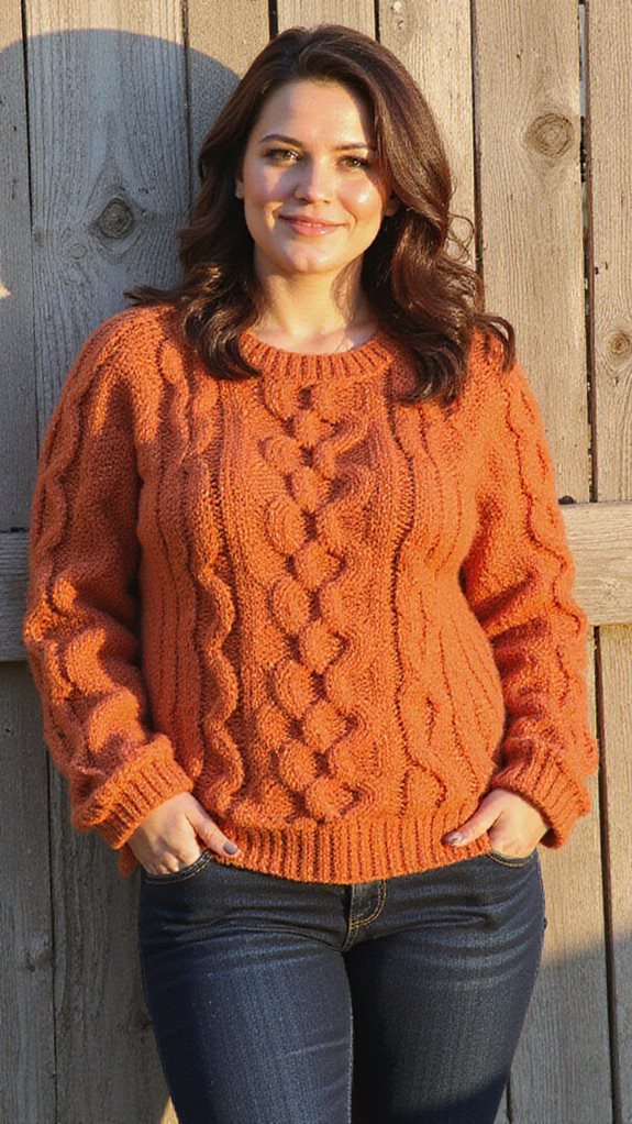 autumn sweater denim ensemble