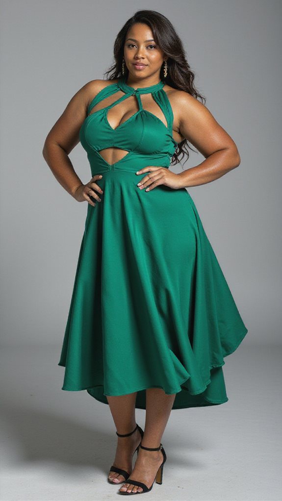 bold cut out midi dresses