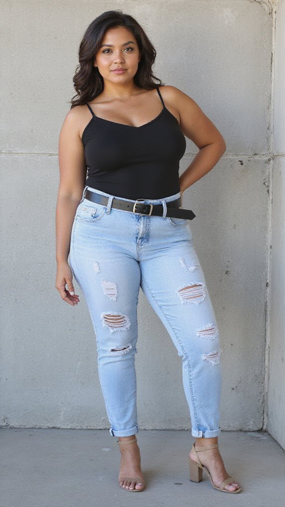 casual chic boyfriend jeans outfit