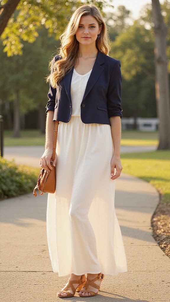 chic blazer dress sandals