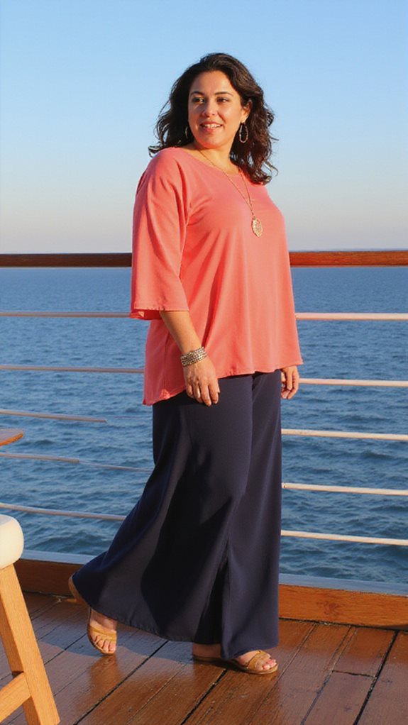 chic palazzo pants ensemble