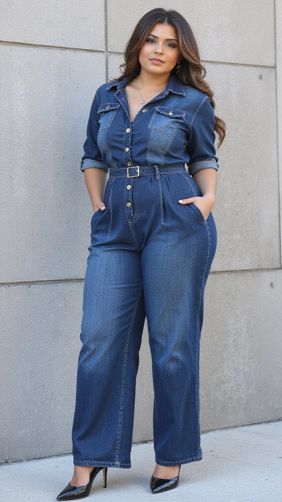 chic plus size jumpsuit styling