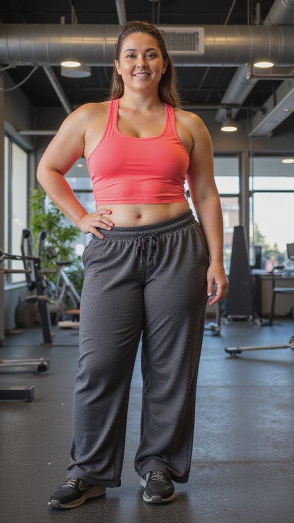 chic wide leg workout ensemble
