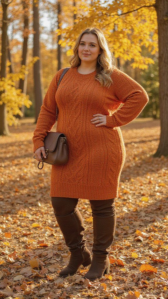 cozy pumpkin spice outfit