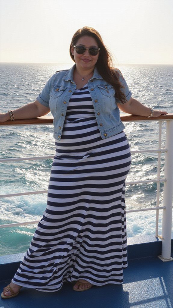 cruise style striped ensemble