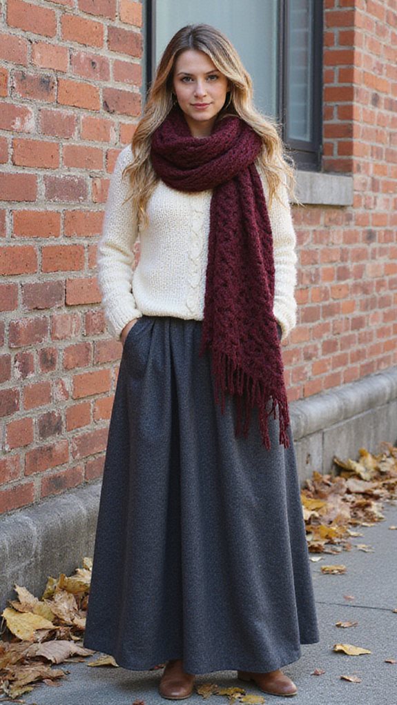 elegant winter layering outfit