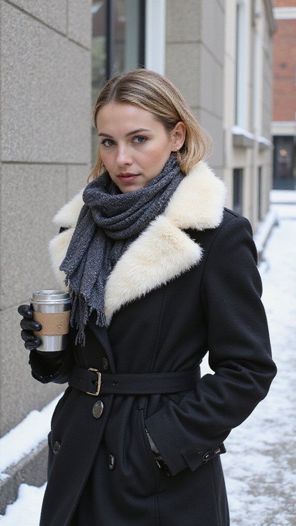 faux fur monochrome elegance