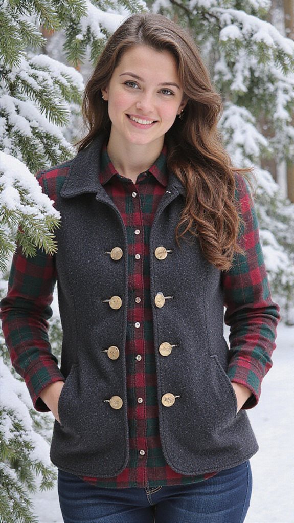 flannel and vest styling