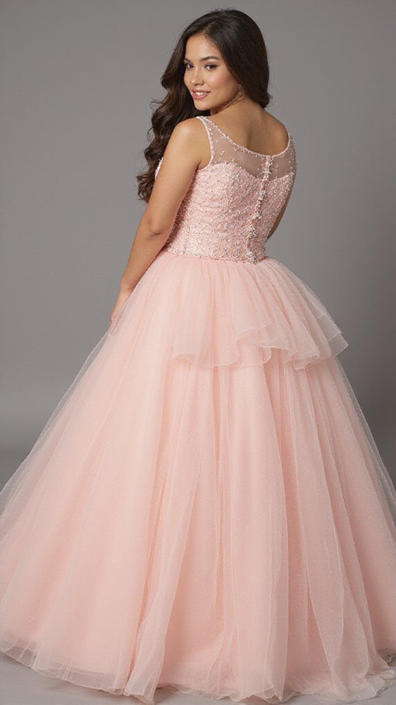romantic blush pink gown