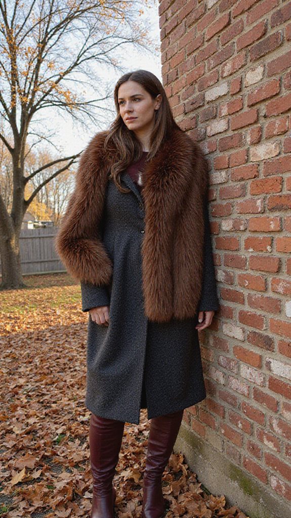 sophisticated autumn faux fur