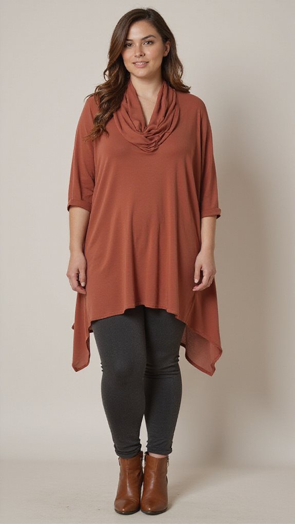 sophisticated earthy tunic outfit