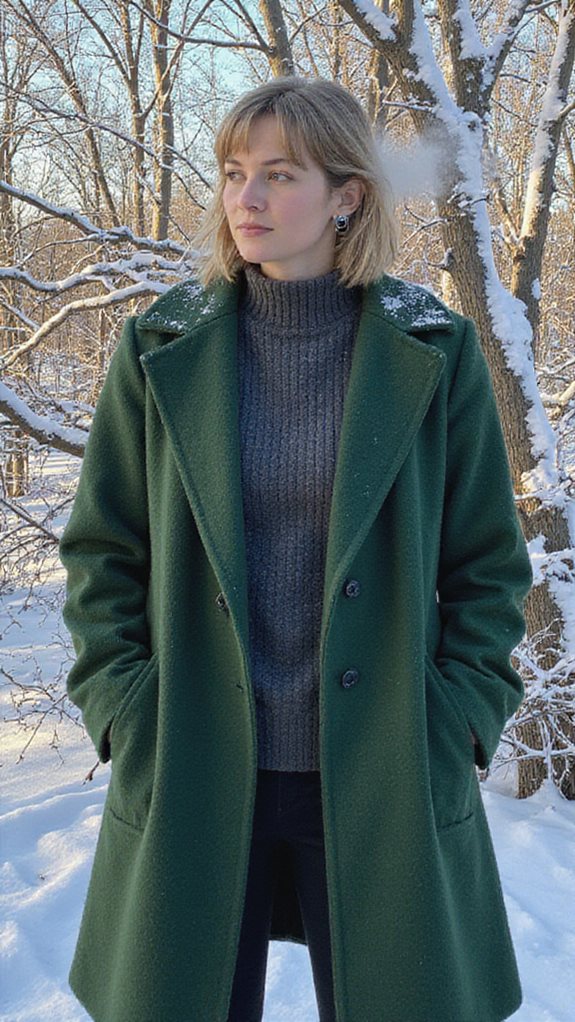 sophisticated mock neck layering