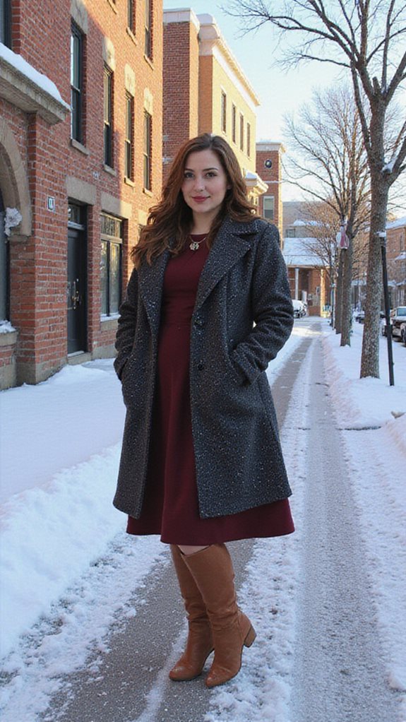sophisticated winter ensemble styling