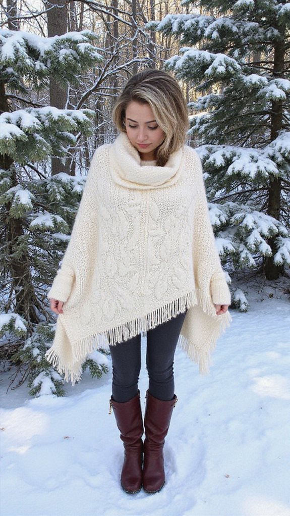 versatile poncho winter wrap