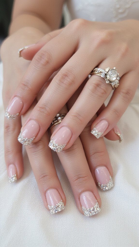 blush rose nail art elegance