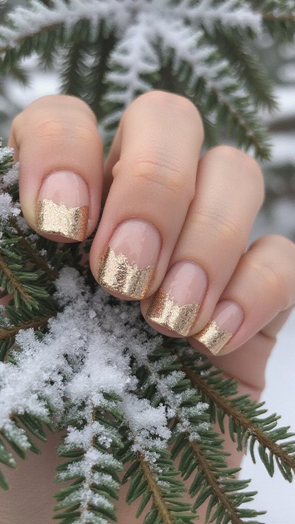champagne gold foil tips
