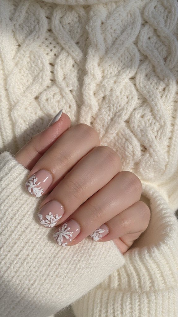 cozy cable knit nails