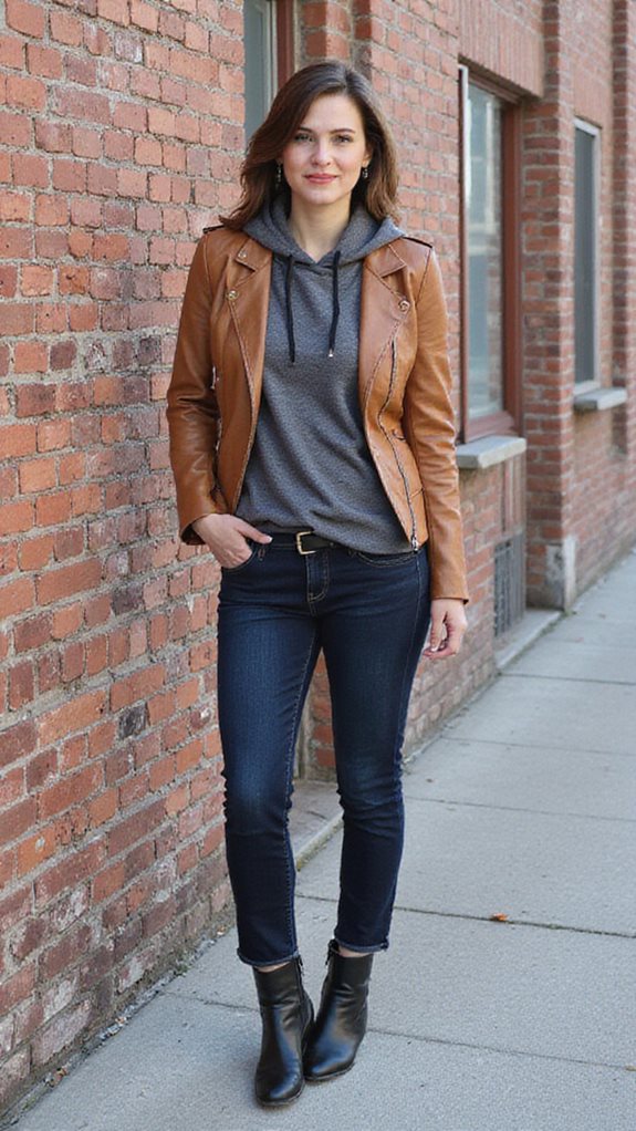 edgy winter mom style