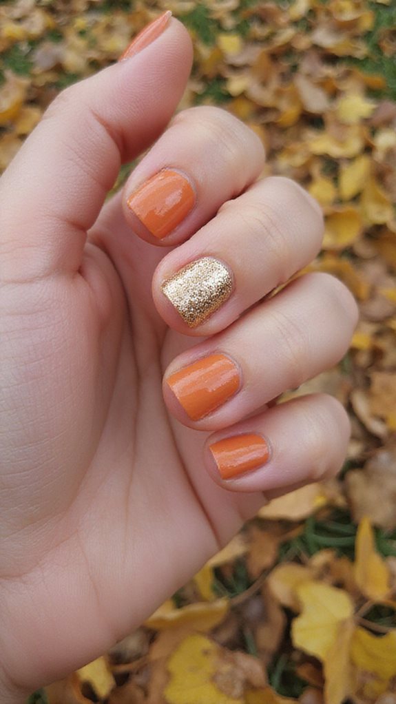 gold glitter nail techniques