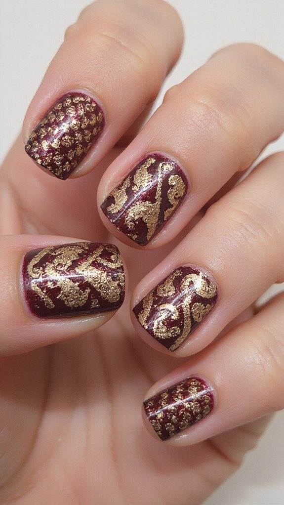 gold nail art techniques