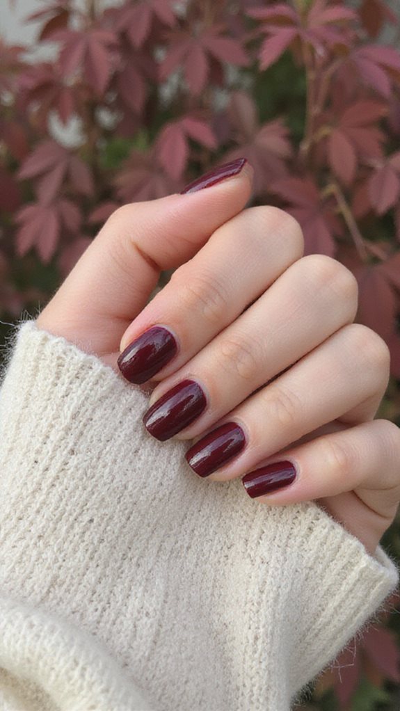 oxblood red nail polish