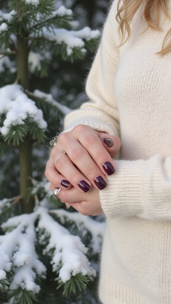 plum purple luxury nails