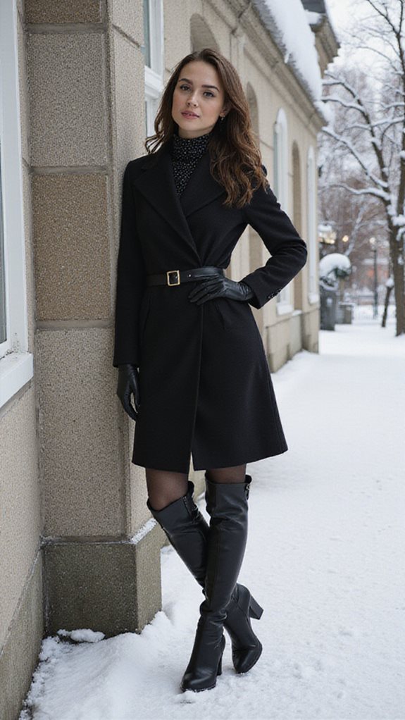 refined minimalist black ensemble