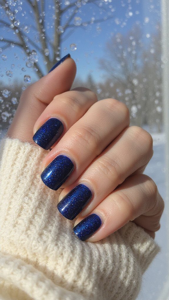 sapphire blue winter elegance