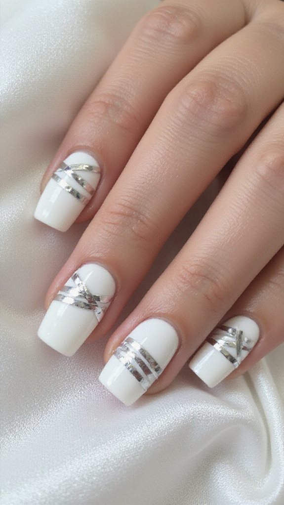 silver striping tape application