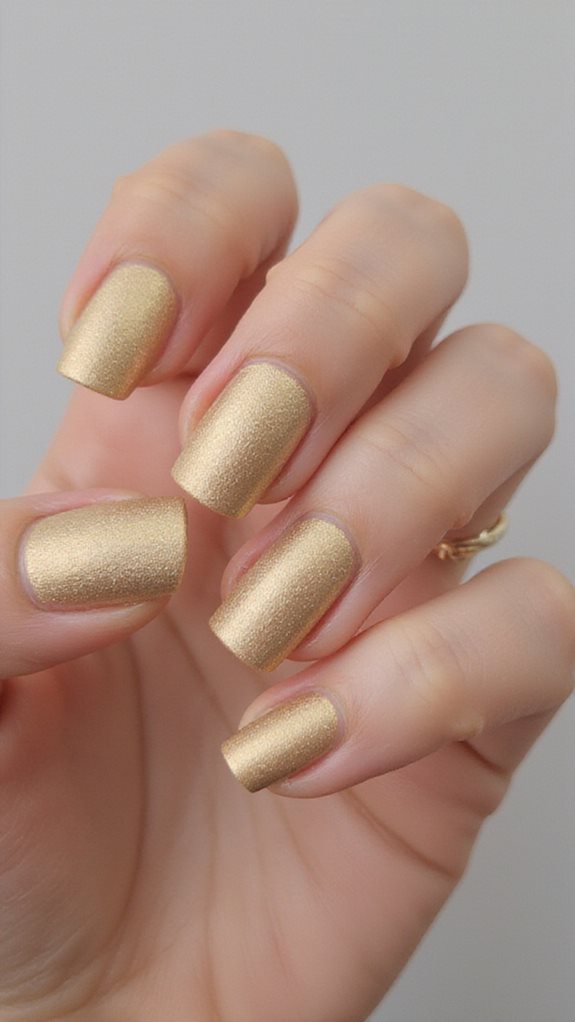 sophisticated matte gold elegance