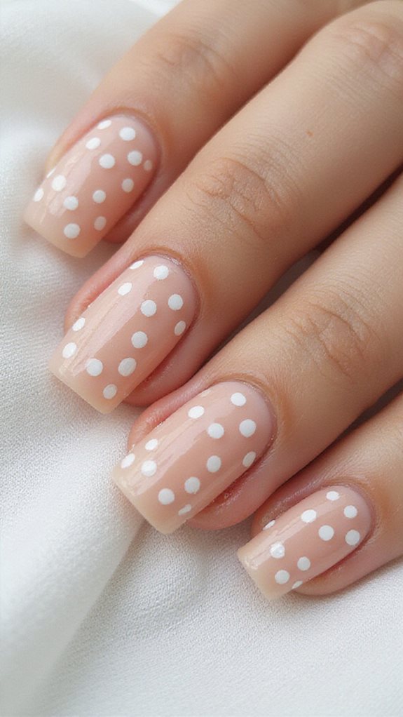 sophisticated sheer peach manicure