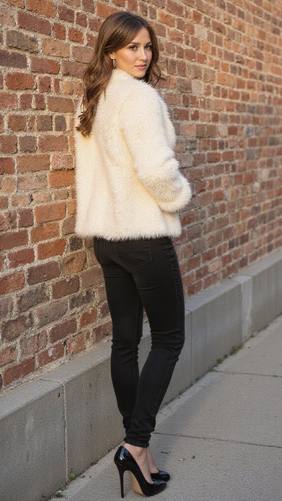 chic faux fur ensemble