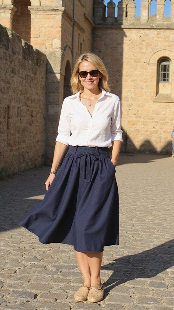 chic midi skirt ensemble