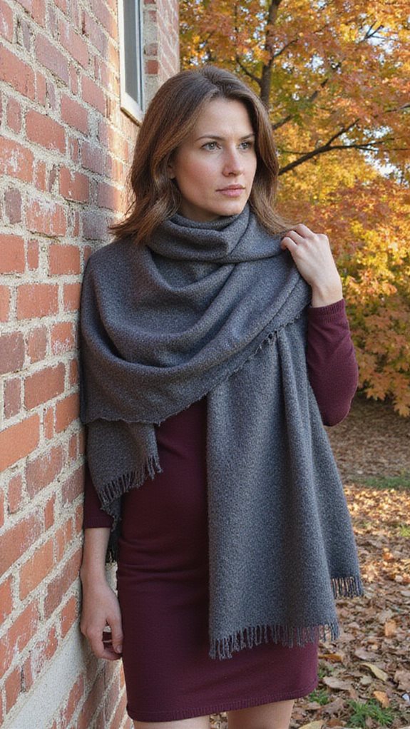 chic oversized scarf styling