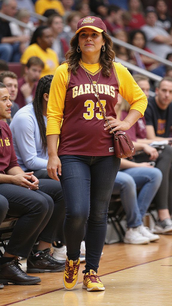 coordinated basketball mom outfits