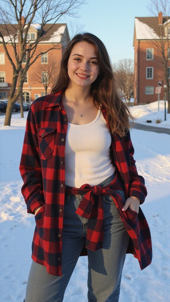 grunge inspired casual layering style