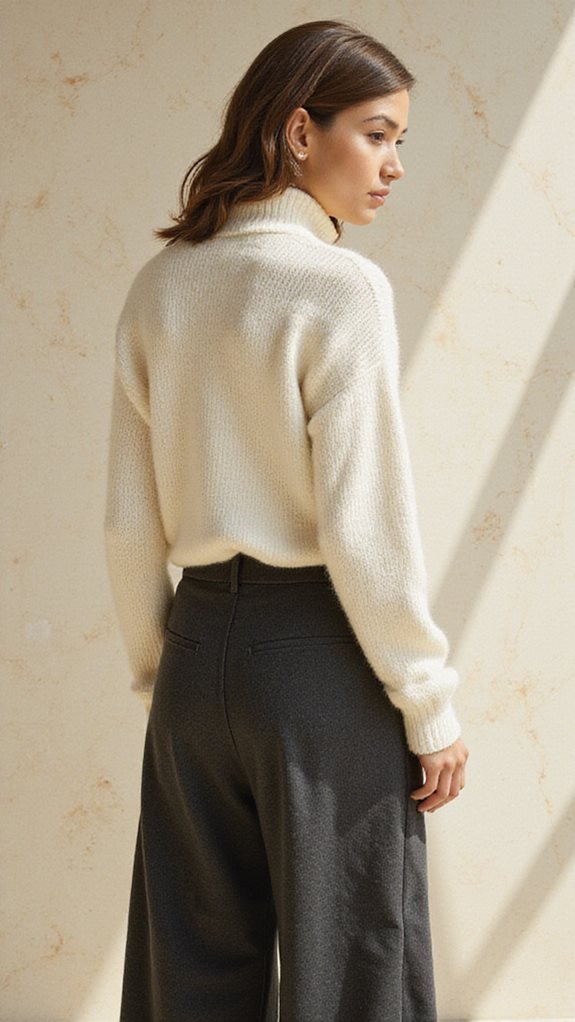 sophisticated cashmere trouser ensemble