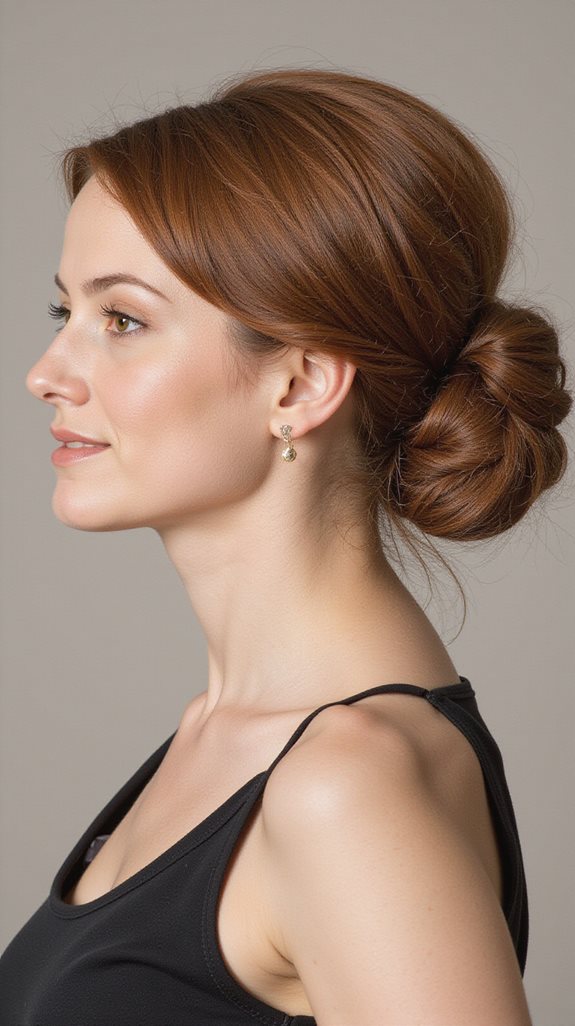 asymmetrical elegant updo styling