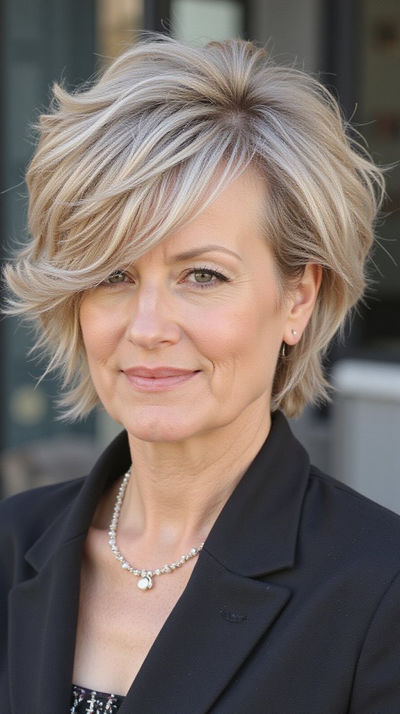 asymmetrical shag hairstyle balance