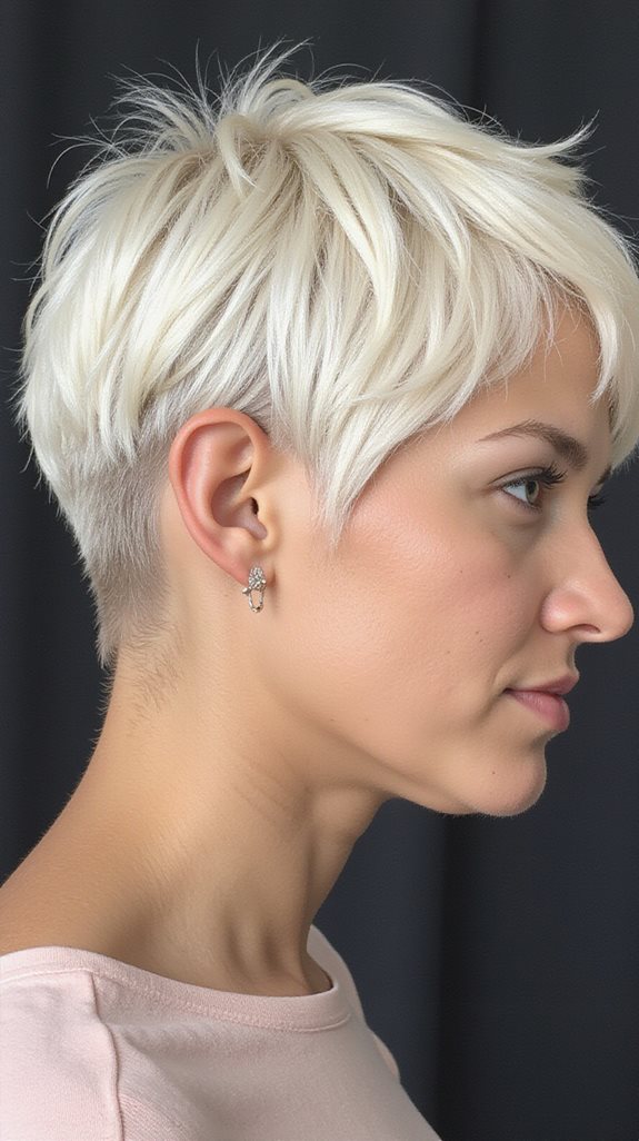 asymmetrical side part styling