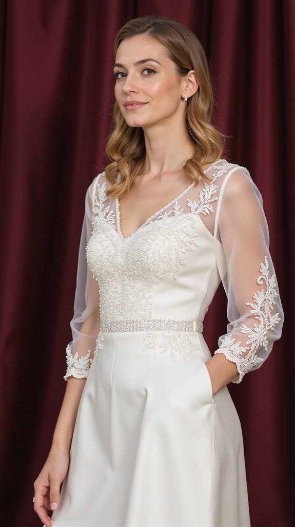 beaded embellished wedding sleeves