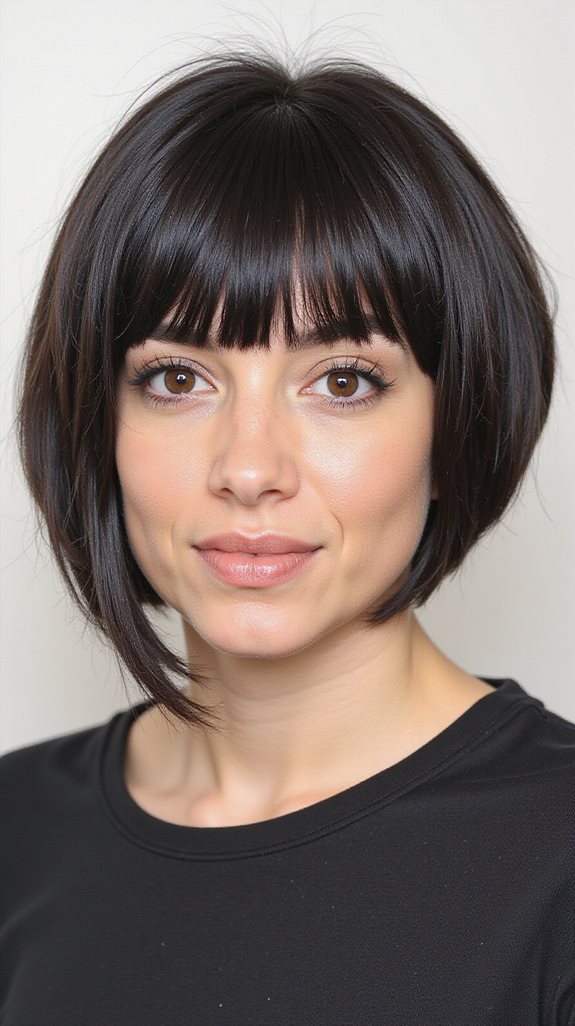bold a line bob bangs