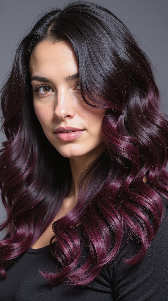 bold burgundy cherry streaks