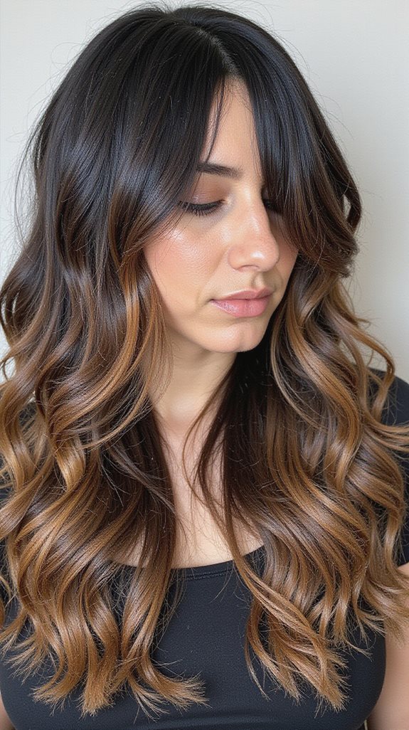 bold caramel chunky highlights