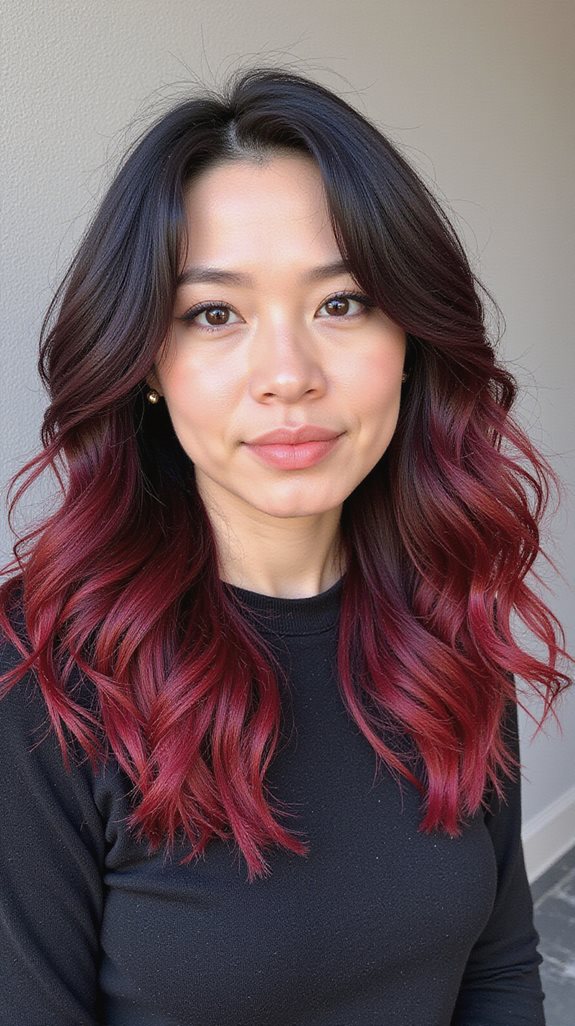 bold cherry ombr gradient