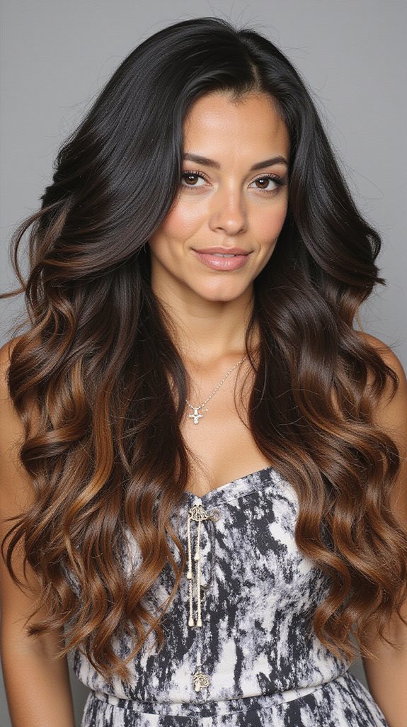 caramel highlights on waves