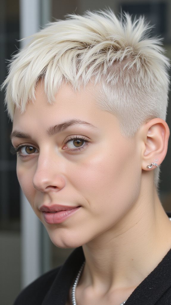 choppy edgy pixie hairstyle