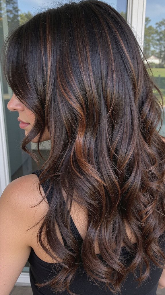 copper caramel highlights technique