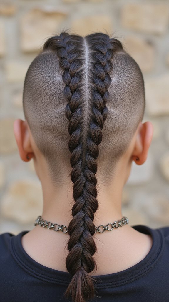 dutch braid mohawk styling