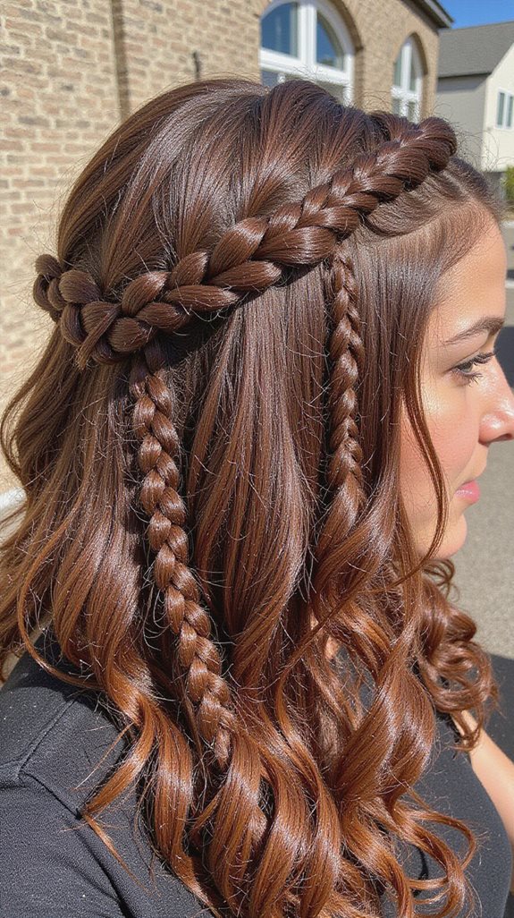 dutch braid with curls